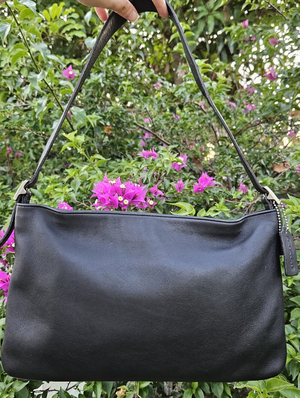 Vintage Coach Legacy Slim Shoulder Bag 9407 Black Leather USA Hangtag